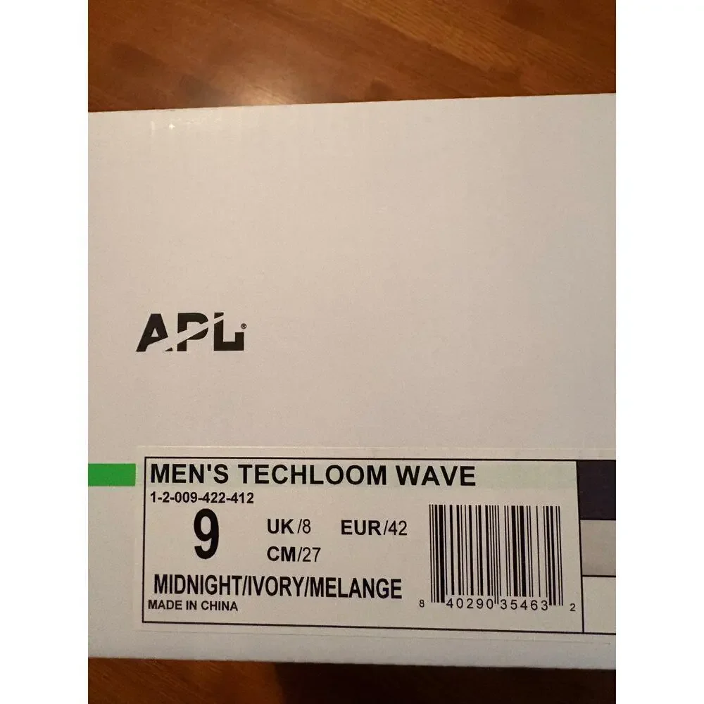 APL Techloom Wave, Midnight/ Ivory/Melange, Men's 9, NWB